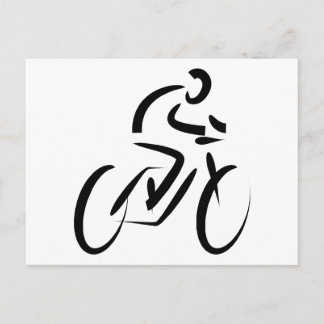 Postal Silhouette de bicicleta estilizada