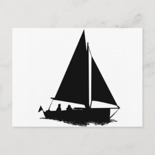 Postal Silhouette de Black Boat