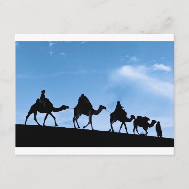 Postal Silhouette de Camel Caravan (Anverso)