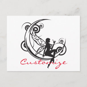 Postal Silhouette de hadas lunares Thunder_Cove