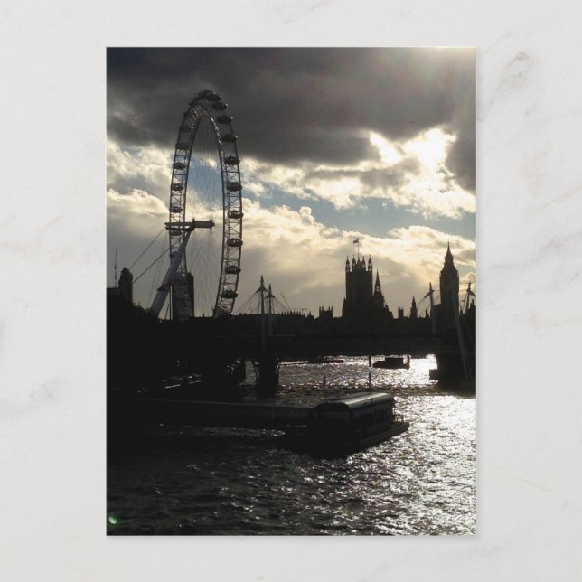 Postal Silhouette de Londres (Anverso)