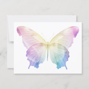 Postal Silhouette de mariposa en colores