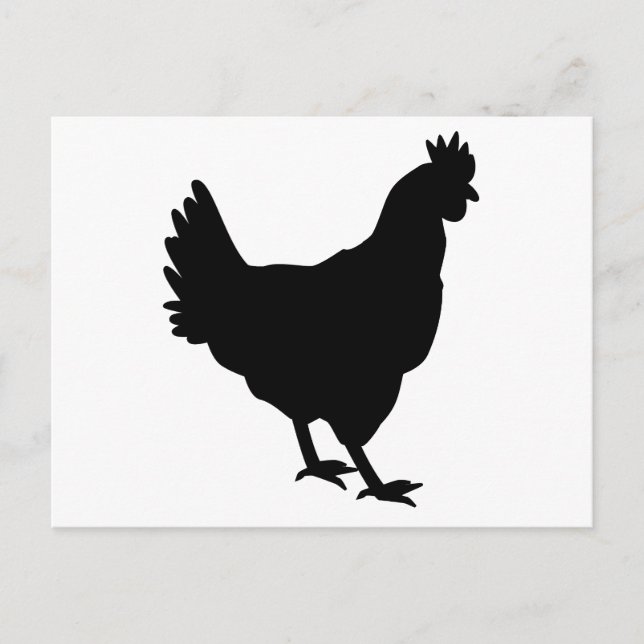 Postal Silhouette de pollo (Anverso)