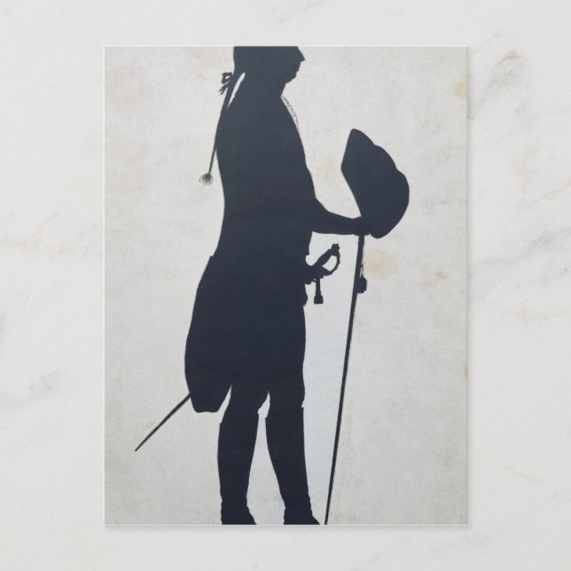 Postal Silhouette de un hombre (Anverso)