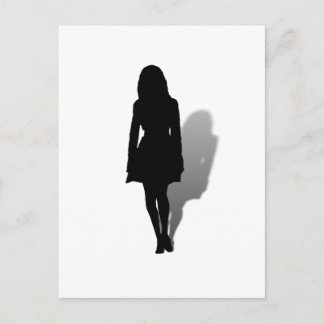 Postal Silhouette de una mujer
