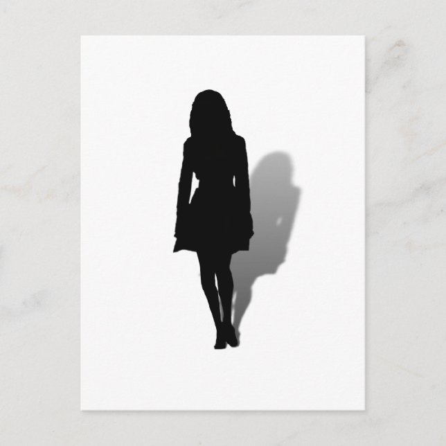 Postal Silhouette de una mujer (Anverso)