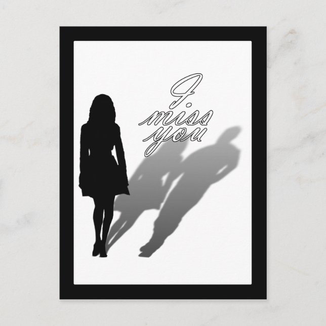 Postal Silhouette de una mujer desaparecida (Anverso)