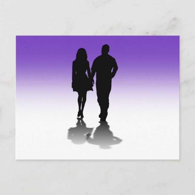 Postal Silhouette de una pareja (Anverso)