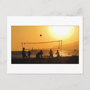 Postal Silhouette de voleibol