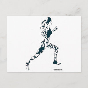 Postal Silhouette en ejecución - Floral