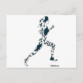 Postal Silhouette en ejecución - Floral