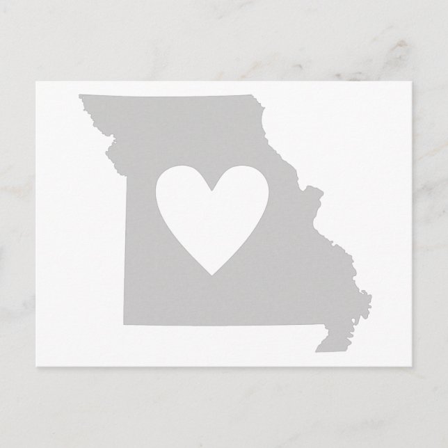 Postal Silhouette estatal Heart Missouri (Anverso)