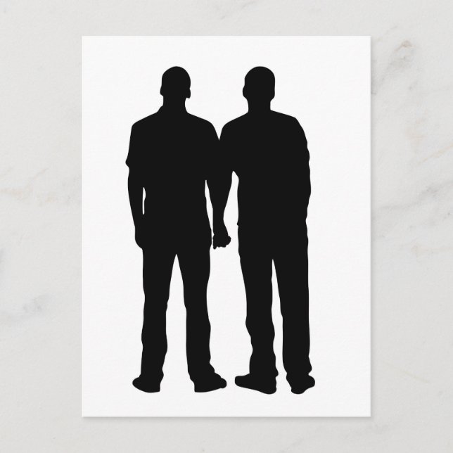 Postal Silhouette Gay Couple (Anverso)