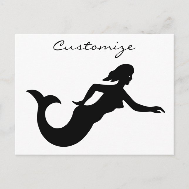 Postal Silhouette Mermaid Thunder_Cove (Anverso)