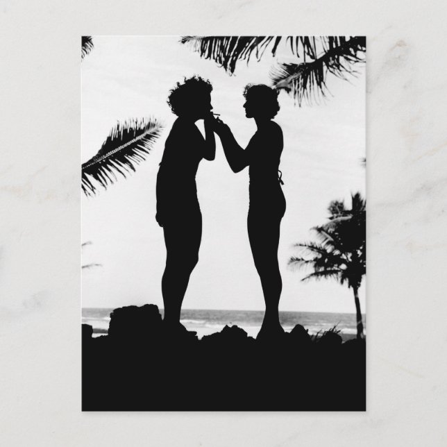 Postal Silhouette para fumar, años 40 (Anverso)