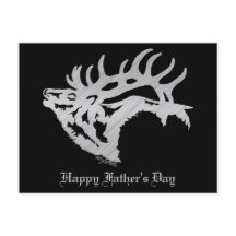 Silhouette Silver Bull Elk