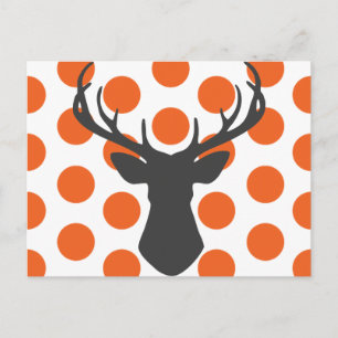 Postal Silhouette Stag Head