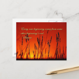 Postal Silhouette Sunset Inspirador