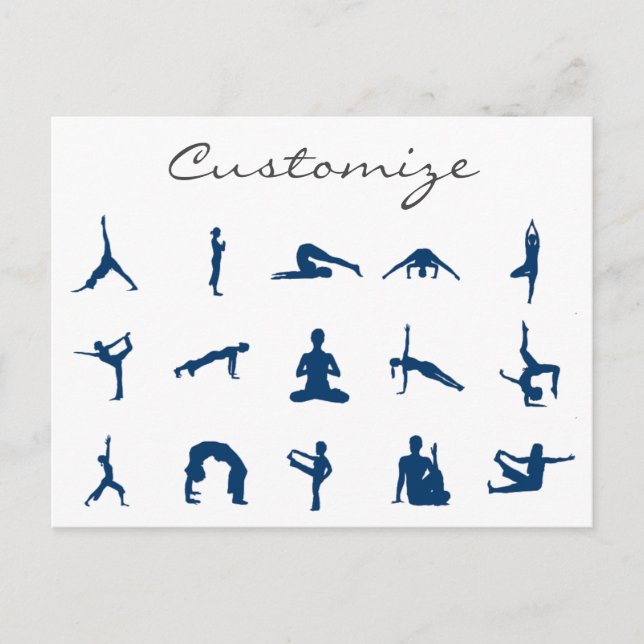 Postal Silhouette Yoga Poses Thunder_Cove (Anverso)