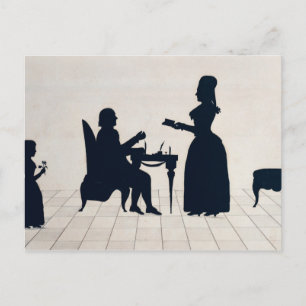 Postal Silhouettes de Monsieur y Madame Roland
