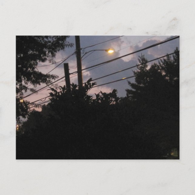 Postal Silhouettes nocturnos (Anverso)