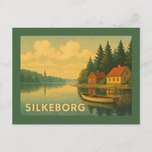Postal Silkeborg Dinamarca Lago