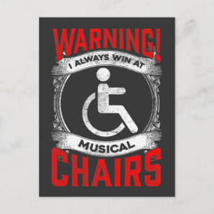 Postal Silla de ruedas sarcástica chiste musical divertid