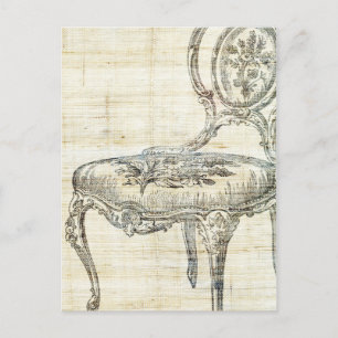 Postal Silla francesa vintage 2