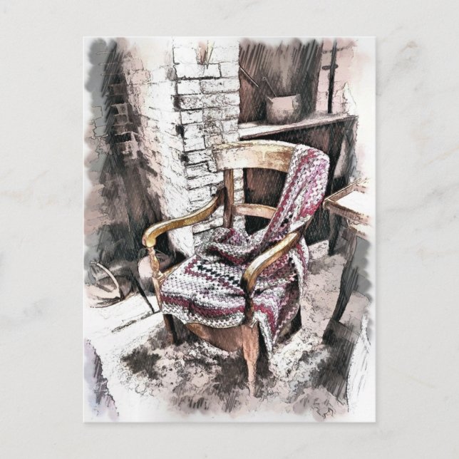 POSTAL SILLA VICTORIANA DE FIRESIDE (Anverso)