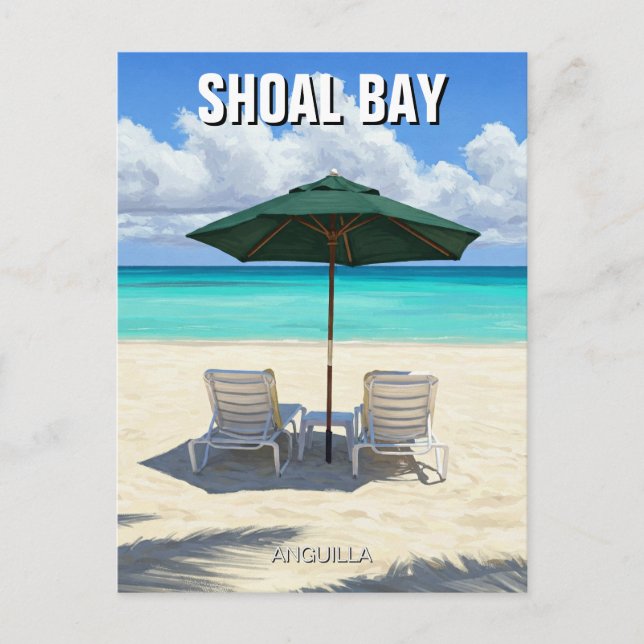 Postal Sillas de playa en Shoal Bay Anguilla Travel (Anverso)