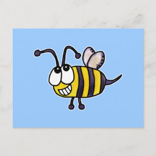 Postal Silly Bee-God me ama sólo porque