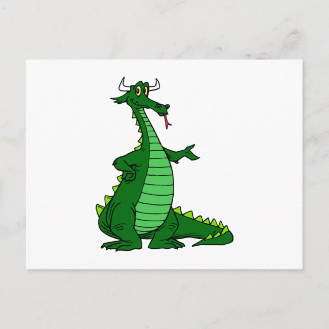 Postal Silly Dragon Green (Anverso)