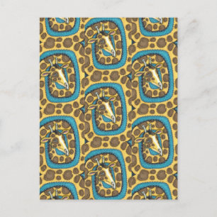 POSTAL SILLY GIRAFFE LARGO CUELLO Y PUNTOS, FUNNY FOLLETO