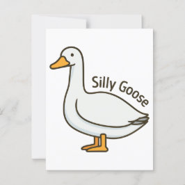 Postal Silly Goose Funny Personalizado Goose