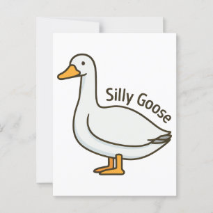 Postal Silly Goose Funny Personalizado Goose