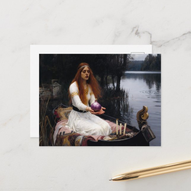 Postal Silly Lady of Shallot Parody (Anverso/Reverso In Situ)