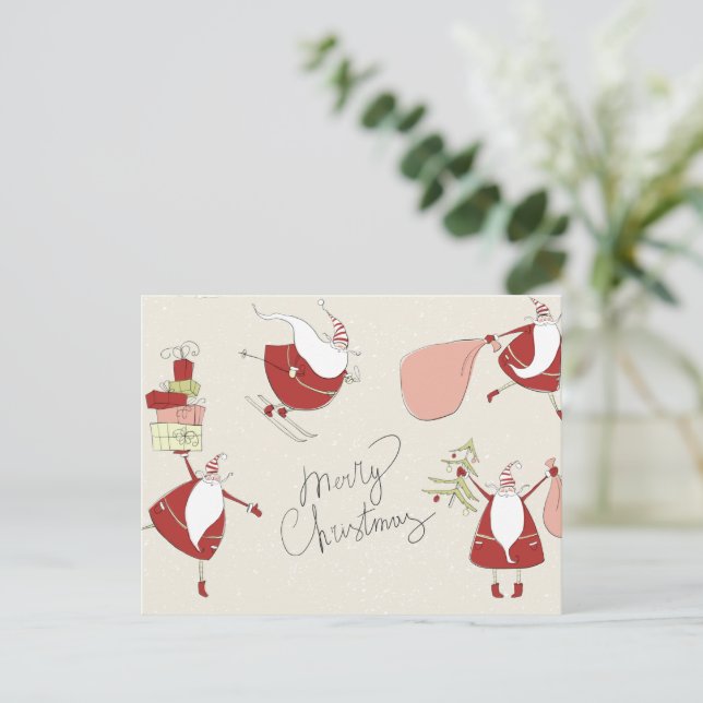 Postal Silly Santa Navidades (Anverso de pie)