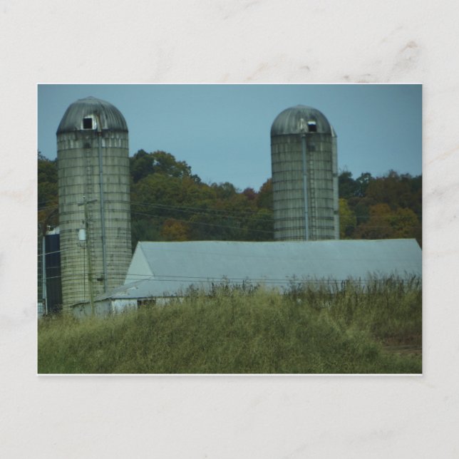 Postal Silos gemelos (Anverso)