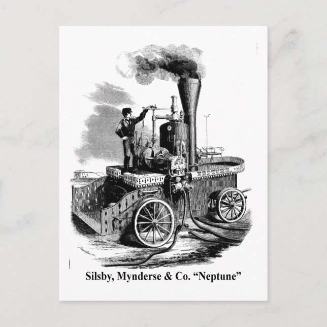 Postal Silsby Mynæ& Co. Motor De Fuego "Neptune" (Anverso)