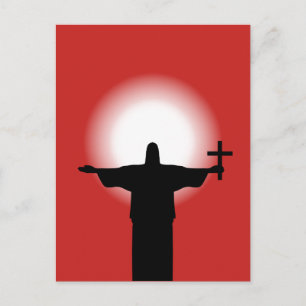 Postal Silueta con cruz