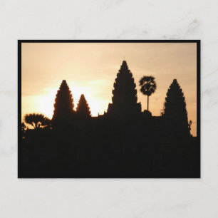 Postal silueta de angkor wat