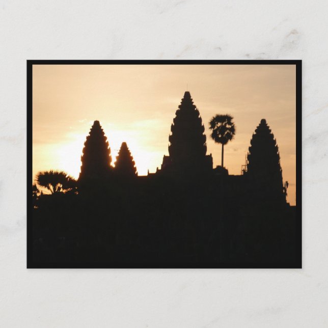 Postal silueta de angkor wat (Anverso)