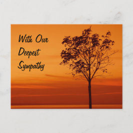 Postal Silueta de árbol en la simpatía por el atardecer -