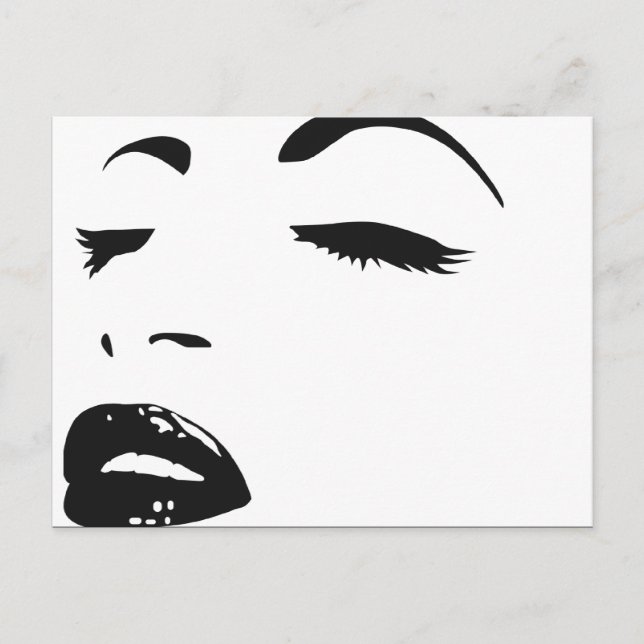 Postal silueta de belleza (más grande) (Anverso)