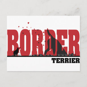 Postal Silueta de Border Terrier