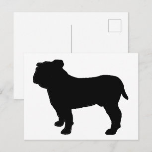 Postal Silueta de Bulldog