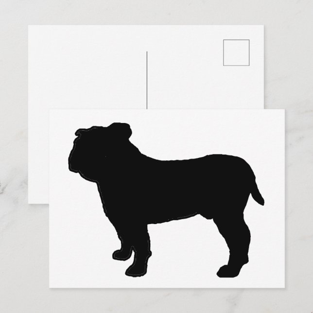 Postal Silueta de Bulldog (Anverso / Reverso)