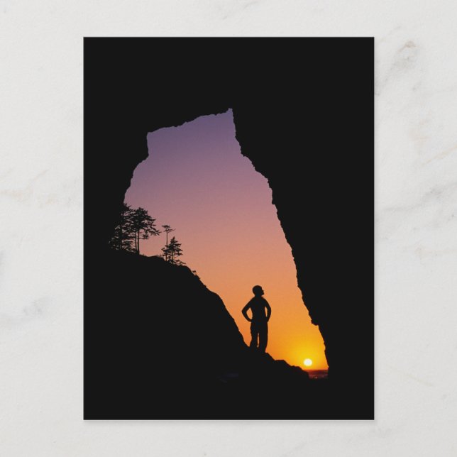 Postal Silueta de excursionista, Point of the Arches, (Anverso)