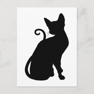Postal Silueta de gato