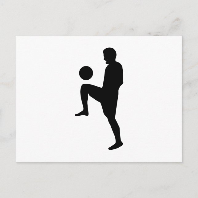 Postal Silueta de jugador de fútbol (Anverso)
